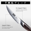HOSHANHO Steak Knives Set of 6, Ultra Sharp 4.5 In Serrated Steak Knife Set | Japanese High Carbon Stainless Steel Kitchen Steak Knives with Ergonomic Pakkawood Handle, Ideal Gifts(4.5″)