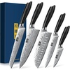 HOSHANHO 3 Pcs Knife Set, Professional Kitchen Knife Set, Pakkawood Handle | Ultra Sharp Chef Knives Set for Kitchen High Carbon Powder Steel, Japanese Cooking Knife Set with Elegant Gift Box(5 Pieces Knife Set)