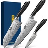 HOSHANHO 3 Pcs Knife Set, Professional Kitchen Knife Set, Pakkawood Handle | Ultra Sharp Chef Knives Set for Kitchen High Carbon Powder Steel, Japanese Cooking Knife Set with Elegant Gift Box(3 Pieces Knife Set)