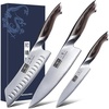 HOSHANHO 3 Pieces Knife Set, Professional Japanese Kitchen Knife Set | Ultra Sharp Japanese High Carbon Stainless Steel Chef Knives Sets with Ergonomic Pakkawood Handle