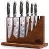 HOSHANHO 7PCS Kitchen Knife Set, Japanese Magnetic Knife Block Set | Ultra Sharp Japanese High Carbon Stainless Steel Chef Knives Sets with Block, Ergonomic Pakkawood Handle, Ideal Cooking Gift