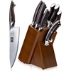 HOSHANHO 8PCS Kitchen Knife Set, Ultra Sharp Japanese Knife Sets with Block | Japanese High Carbon Super Steel Knife Block Set, Professional Chef Knife Set with Scissors, Ergonomic Handle, Ideal Gifts