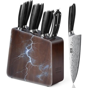 HOSHANHO 3 Pcs Knife Set, Professional Kitchen Knife Set, Pakkawood Handle | Ultra Sharp Chef Knives Set for Kitchen High Carbon Powder Steel, Japanese Cooking Knife Set with Elegant Gift Box(8 Pieces Knife Set)