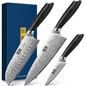 HOSHANHO 3 Pcs Knife Set, Professional Kitchen Knife Set, Pakkawood Handle | Ultra Sharp Chef Knives Set for Kitchen High Carbon Powder Steel, Japanese Cooking Knife Set with Elegant Gift Box(3 Pieces Knife Set)