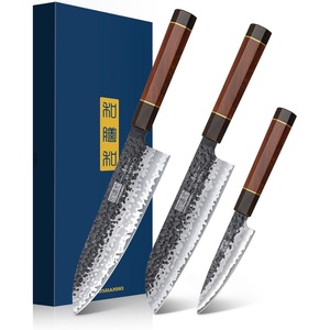 HOSHANHO 7″ Nakiri Knife, Handcrafted Razor Sharp Meat Vegetable Cleaver | High Carbon Steel Asian Chopping Chef Knife, Multipurpose Vegetable Kitchen Knife with Gift Box for Men and Women(3-Piece Set)