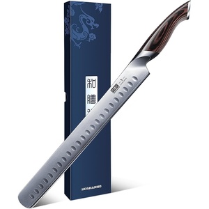 HOSHANHO Carving Knife 12 Inch, Razor Sharp Japanese Brisket Slicing Knife | Japanese High Carbon Steel Brisket Knife with Ergonomic Pakkawood Handle, Breaking Knives for Meat Cutting, BBQ, Turkey