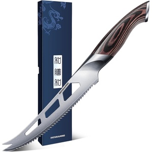 HOSHANHO Cheese Knife 5 In, Professional Japanese Kitchen Knife for Cheesee | Multipurpose Japanese High Carbon Steel Kitchen Knife with Ergonomic Pakkawood Handle for Cutting Cheesee & Tomato(5″)