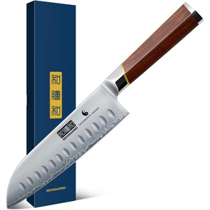 HOSHANHO Santoku Knife 7″, Razor Sharp Kitchen Knife with Rosewood Handle | Japanese High Carbon Steel Chef Knife, Professional Kitchen Knives with Ergonomic Handle, Ideal Gift for Men Women