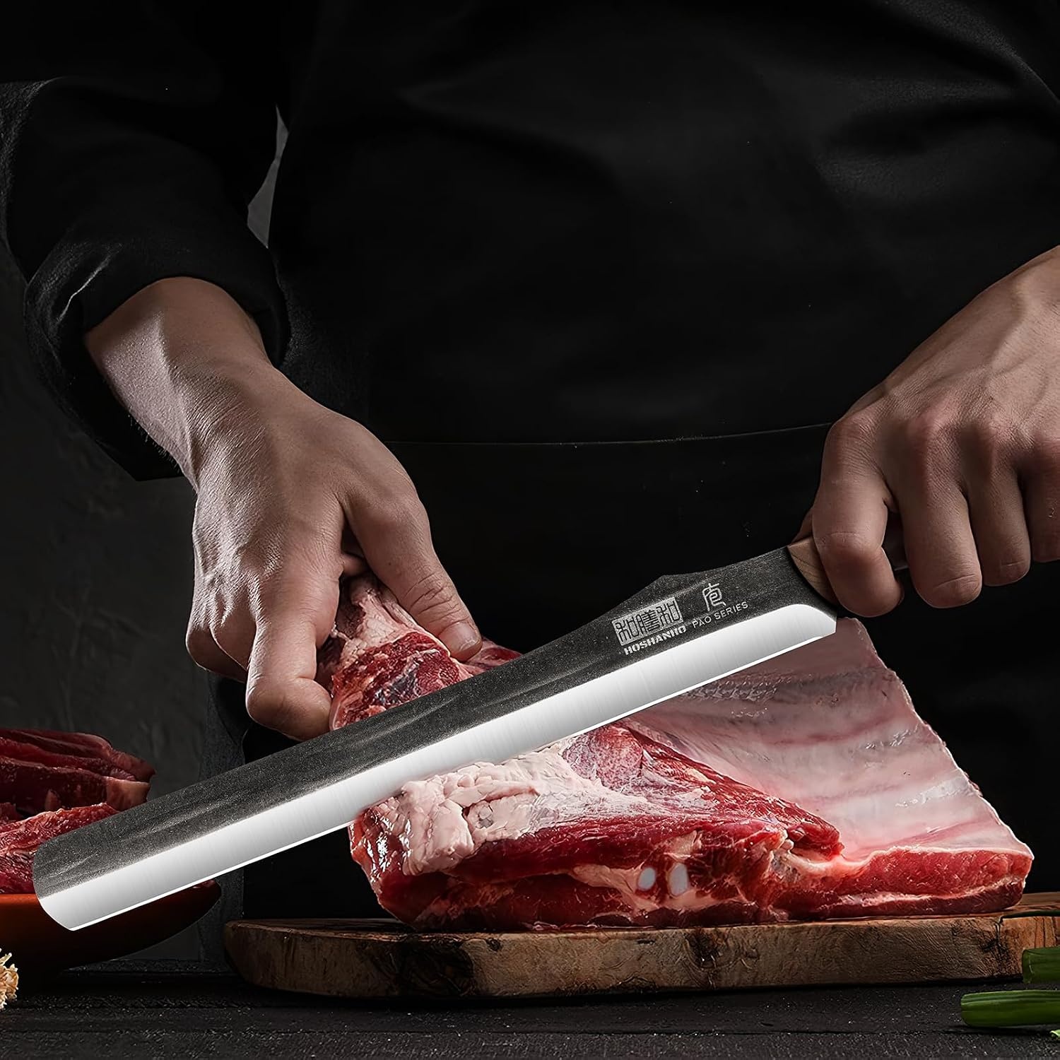 image:imageHOSHANHO 12 Carving Slicing Knife Sharp Butcher Breaking Knife for BBQ Hand Forged High Carbon Steel Curved Brisket Knives for Meat Cutting with Full Tang Handle Gift with Men12