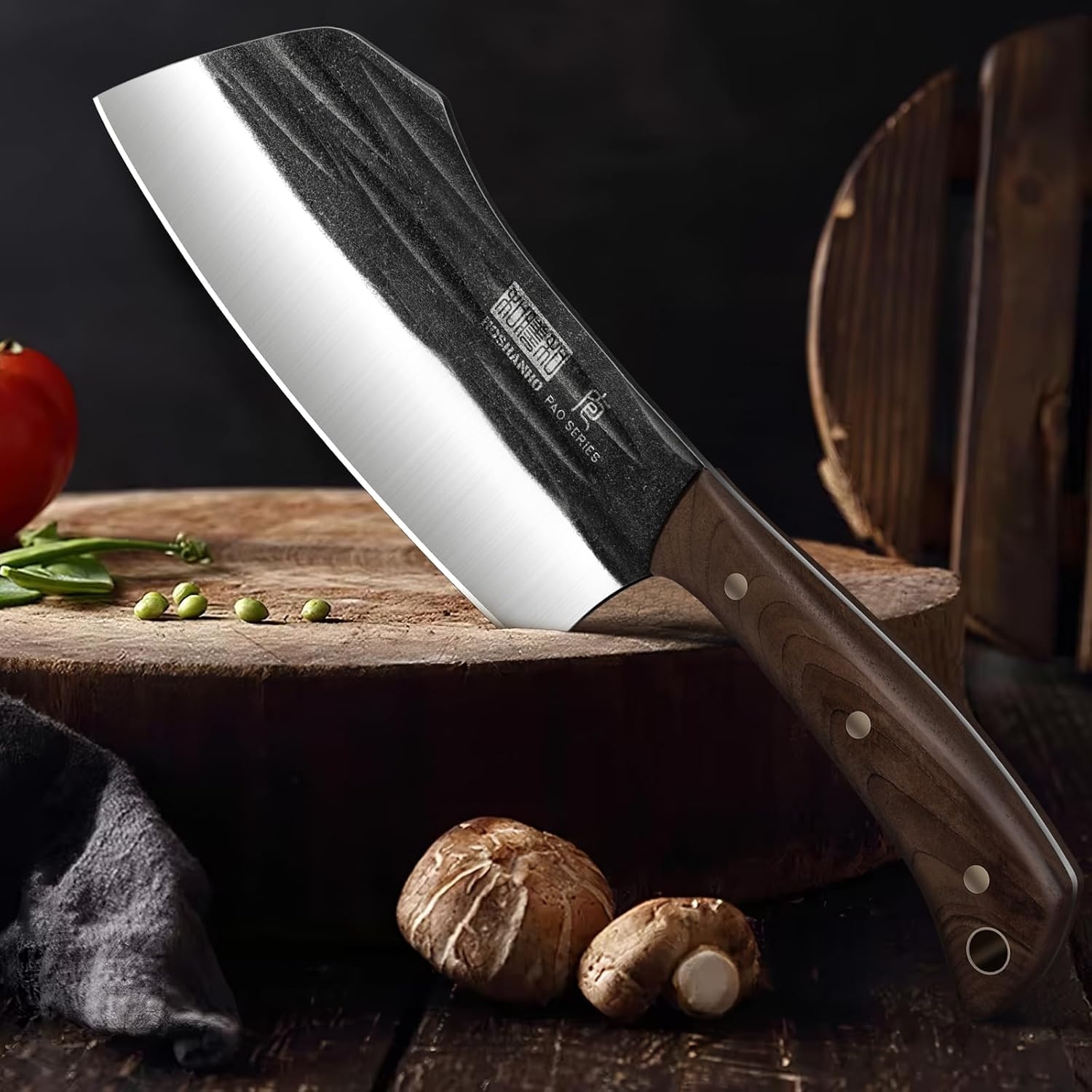 image:imageHOSHANHO 7Meat Cleaver Knife Ultra Sharp Chopper Knife amp Vegetable Knives Hand Forged Cleaver Knife High Carbon Stainless Steel Chopping Butcher Knife for Meat Cutting with Full Tang Handle Gifts