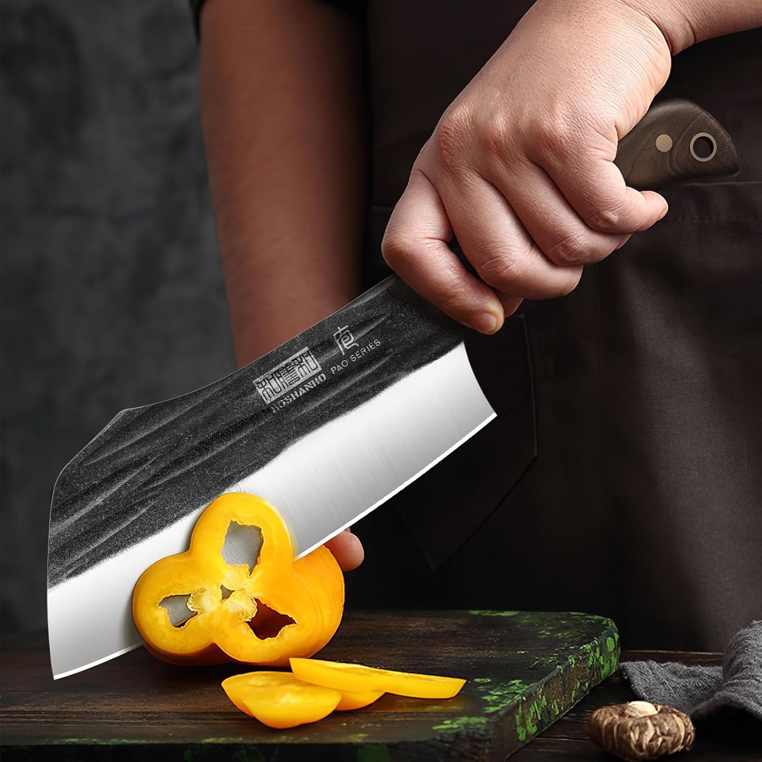 image:imageHOSHANHO 7Meat Cleaver Knife Ultra Sharp Chopper Knife amp Vegetable Knives Hand Forged Cleaver Knife High Carbon Stainless Steel Chopping Butcher Knife for Meat Cutting with Full Tang Handle Gifts