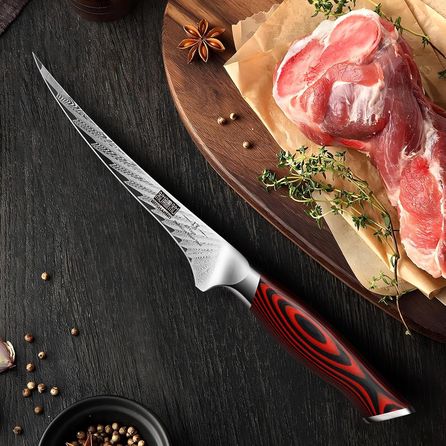 image:imageHOSHANHO 8 Damascus Bread Knife Ultra Sharp Serrated Sourdough Knife 67 Layers Damascus Steel Ultra Sharp Bread Knife with Ergonomic G10 Handle Professional Serrated Knife for Homemade Bread7