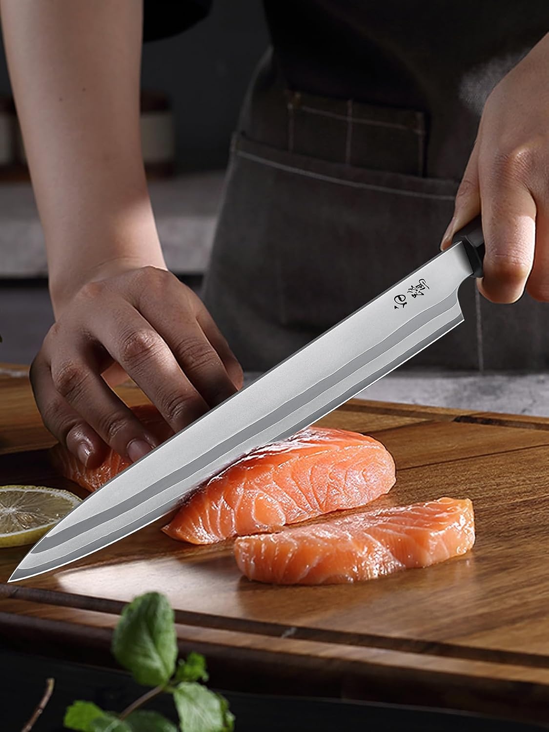 image:imageHOSHANHO Sushi Knife 10 Sharp Japanese Sashimi Knife for Fish Filleting High Carbon Steel Yanagiba Knife 12 Edge 62 HRC octagonal G10Olive Wood Handle Kitchen Knives for Home amp Gifting