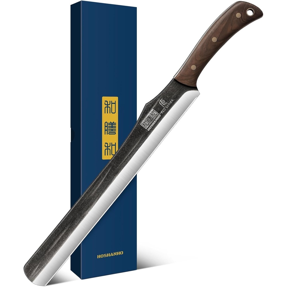 image:imageHOSHANHO 12 Carving Slicing Knife Sharp Butcher Breaking Knife for BBQ Hand Forged High Carbon Steel Curved Brisket Knives for Meat Cutting with Full Tang Handle Gift with Men12