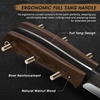 HOSHANHO 12″ Carving Slicing Knife, Sharp Butcher Breaking Knife for BBQ | Hand Forged High Carbon Steel Curved Brisket Knives for Meat Cutting with Full Tang Handle, Gift with Men(12″)