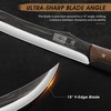 HOSHANHO 12″ Carving Slicing Knife, Sharp Butcher Breaking Knife for BBQ | Hand Forged High Carbon Steel Curved Brisket Knives for Meat Cutting with Full Tang Handle, Gift with Men(11.6″)