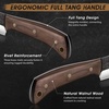 HOSHANHO 12″ Carving Slicing Knife, Sharp Butcher Breaking Knife for BBQ | Hand Forged High Carbon Steel Curved Brisket Knives for Meat Cutting with Full Tang Handle, Gift with Men(11.6″)
