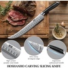 HOSHANHO 12 Inch Slicing Kinfe, Razor Sharp Brisket Knife, Pakkawood Handle | Japanese High Carbon Powder Steel Carving Knife, Professional Slicing Knives for BBQ Brisket Turkey Ham Rib Roast(10″)