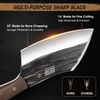 HOSHANHO 6.5″ Serbian Chef Knife, Hand Forged Butcher Meat Cleaver Knife | High Carbon Steel Cleaver Knife for Meat Cutting, Heavy Duty Butcher Knife with Full Tang for Home, Camping, BBQ Gift for Men(5.9″)