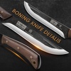 HOSHANHO 6.5″ Serbian Chef Knife, Hand Forged Butcher Meat Cleaver Knife | High Carbon Steel Cleaver Knife for Meat Cutting, Heavy Duty Butcher Knife with Full Tang for Home, Camping, BBQ Gift for Men(6.7″)