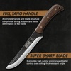 HOSHANHO 6.5″ Serbian Chef Knife, Hand Forged Butcher Meat Cleaver Knife | High Carbon Steel Cleaver Knife for Meat Cutting, Heavy Duty Butcher Knife with Full Tang for Home, Camping, BBQ Gift for Men(6.7″)