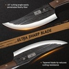 HOSHANHO 6.5″ Serbian Chef Knife, Hand Forged Butcher Meat Cleaver Knife | High Carbon Steel Cleaver Knife for Meat Cutting, Heavy Duty Butcher Knife with Full Tang for Home, Camping, BBQ Gift for Men(6″)
