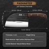 HOSHANHO 6.5″ Serbian Chef Knife, Hand Forged Butcher Meat Cleaver Knife | High Carbon Steel Cleaver Knife for Meat Cutting, Heavy Duty Butcher Knife with Full Tang for Home, Camping, BBQ Gift for Men(6.5″)