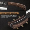 HOSHANHO 6.5″ Serbian Chef Knife, Hand Forged Butcher Meat Cleaver Knife | High Carbon Steel Cleaver Knife for Meat Cutting, Heavy Duty Butcher Knife with Full Tang for Home, Camping, BBQ Gift for Men(6″)