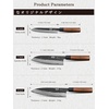 HOSHANHO 8″ Chef Knife, 9 Layers 10CR15MOV High Carbon Steel Kitchen Knife | Ultra Sharp Japanese Gyuto Chef Knife, Professional Kitchen Cooking Knives with Octagonal Rosewood Handle, Ideal Gift(6″)