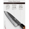 HOSHANHO 8″ Chef Knife, 9 Layers 10CR15MOV High Carbon Steel Kitchen Knife | Ultra Sharp Japanese Gyuto Chef Knife, Professional Kitchen Cooking Knives with Octagonal Rosewood Handle, Ideal Gift(8”)