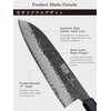 HOSHANHO 8″ Chef Knife, 9 Layers 10CR15MOV High Carbon Steel Kitchen Knife | Ultra Sharp Japanese Gyuto Chef Knife, Professional Kitchen Cooking Knives with Octagonal Rosewood Handle, Ideal Gift(6.9″)