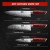 HOSHANHO Damascus Knife Set, 3PCS Ultra Sharp Kitchen Knife Set, G10 Handle | 67 Layers Damascus Steel, Professional Chef Knife Set With Ergonomic Handle, Razor Sharp Japanese Knife Set & Gift Box(3 Pieces Knife Set)