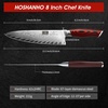 HOSHANHO Damascus Santoku Knife, 7 Inch Professional Japanese Kitchen Knife | 67 Layers Damascus Steel, Ultra Sharp Chef Knife with Ergonomic G10 Handle, Cooking Knife for Meat, Vegetables & Gift Box(8″)
