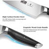 HOSHANHO Knife Set with Magnetic Knife Holder, 6-Piece Kitchen Knife Set | High Carbon Powder Steel Chef Knives Sets with Ergonomic Pakkawood Handle, Gifts for Men and Women(7″)