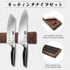 HOSHANHO Knife Set with Magnetic Knife Holder, 6-Piece Kitchen Knife Set | High Carbon Powder Steel Chef Knives Sets with Ergonomic Pakkawood Handle, Gifts for Men and Women(6″)
