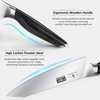 HOSHANHO Knife Set with Magnetic Knife Holder, 6-Piece Kitchen Knife Set | High Carbon Powder Steel Chef Knives Sets with Ergonomic Pakkawood Handle, Gifts for Men and Women(6″)