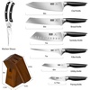 HOSHANHO Knife Set with Magnetic Knife Holder, 6-Piece Kitchen Knife Set | High Carbon Powder Steel Chef Knives Sets with Ergonomic Pakkawood Handle, Gifts for Men and Women(7″)