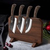 HOSHANHO Steak Knives Set of 6, Sharp 4.5″ Non Serrated Steak Knife Set | Hand Forged High Carbon Steel Dinner Steak Knives with Full Tang Wood Handle, Gift with Men(6″)