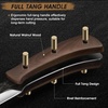 HOSHANHO Steak Knives Set of 6, Sharp 4.5″ Non Serrated Steak Knife Set | Hand Forged High Carbon Steel Dinner Steak Knives with Full Tang Wood Handle, Gift with Men(4.5″)