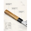 HOSHANHO Sushi Knife 10″, Sharp Japanese Sashimi Knife for Fish Filleting | High Carbon Steel Yanagiba Knife | 12° Edge | 62 HRC | octagonal G10+Olive Wood Handle | Kitchen Knives for Home & Gifting