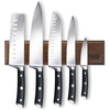 Magnetic Knife Holder for Wall 12 Inch, HOSHANHO Powerful Magnetic Knife Strip, Acacia Wood Magnet Knife Rack for Kitchen Knives & Tools(Wood Brown)