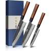 HOSHANHO 8″ Chef Knife, 9 Layers 10CR15MOV High Carbon Steel Kitchen Knife | Ultra Sharp Japanese Gyuto Chef Knife, Professional Kitchen Cooking Knives with Octagonal Rosewood Handle, Ideal Gift(6″)
