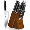 HOSHANHO Knife Set with Magnetic Knife Holder, 6-Piece Kitchen Knife Set | High Carbon Powder Steel Chef Knives Sets with Ergonomic Pakkawood Handle, Gifts for Men and Women(7″)