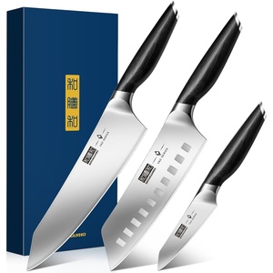 HOSHANHO Knife Set with Magnetic Knife Holder, 6-Piece Kitchen Knife Set | High Carbon Powder Steel Chef Knives Sets with Ergonomic Pakkawood Handle, Gifts for Men and Women(3.75″)