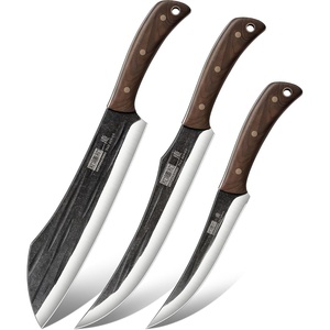 HOSHANHO Steak Knives Set of 6, Sharp 4.5″ Non Serrated Steak Knife Set | Hand Forged High Carbon Steel Dinner Steak Knives with Full Tang Wood Handle, Gift with Men(10″)