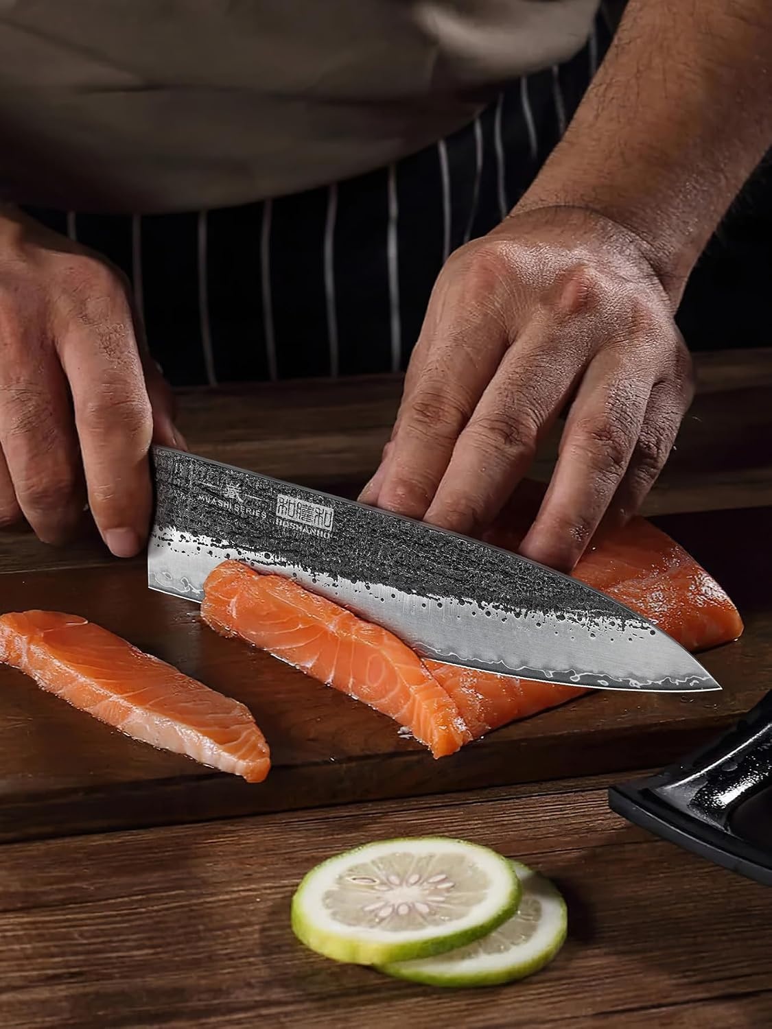 image:imageHOSHANHO 7 Pcs Knife Set with Magnetic Knife Block Ultra Sharp Knife Set Hand Forged 9 Layers 10CR15MOV High Carbon Steel Kitchen Knife Set Japanese Chef Knife Set with Ergonomic Rosewood Handle5 Pieces Knife Set