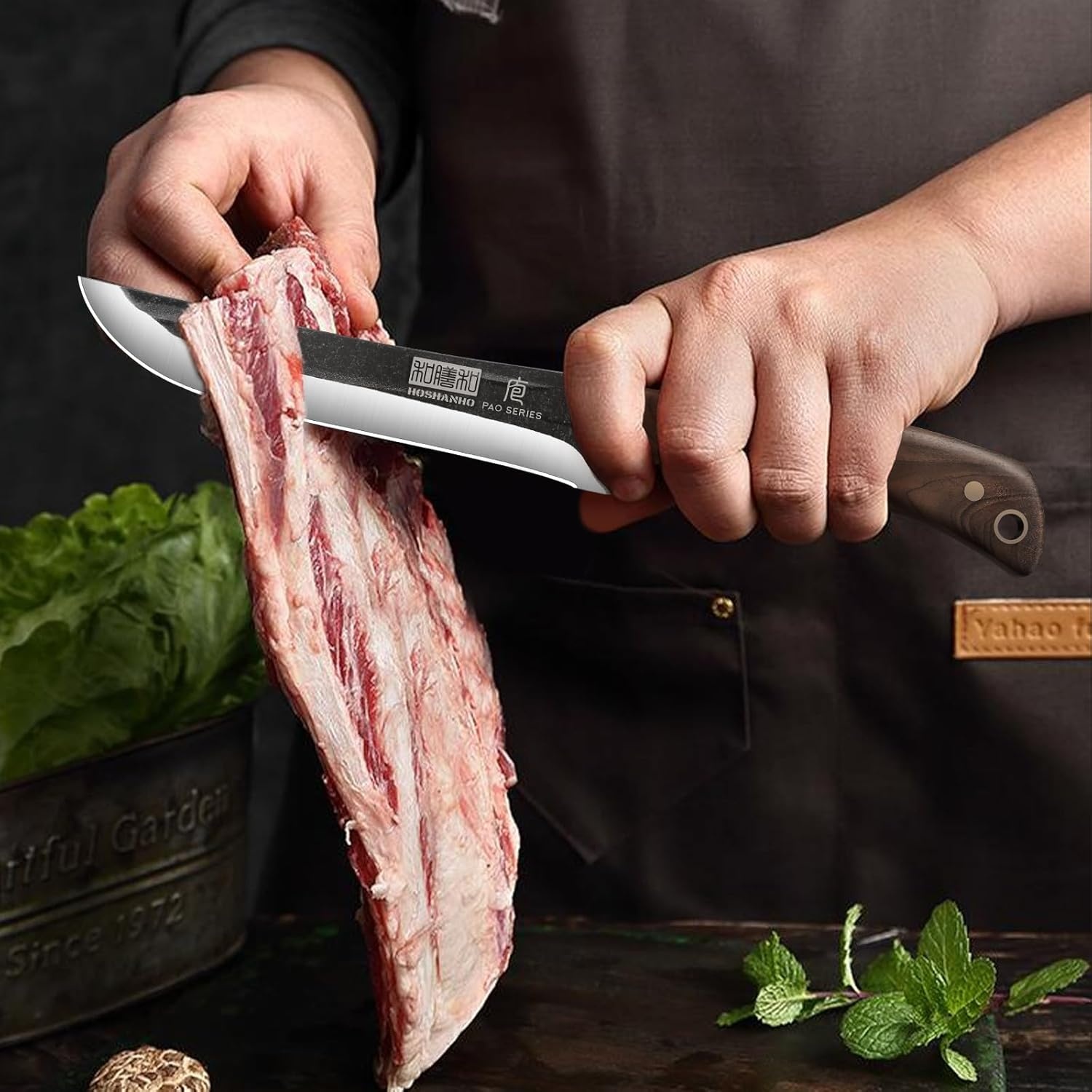 image:imageHOSHANHO Butcher Knife Set 3PCS Sharp Fillet amp Utility amp Paring Knife Set Hand Forged Kitchen Knife Set Upgraded High Carbon Stainless Steel Meat Cutting for Home Outdoor Gift for Men65