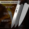 HOSHANHO 5PCS Japanese Kitchen Knife Set, Sharp Chef Knives & Wood Handle | Professional Ultra Sharp High-Carbon Stainless Steel Cooking Knife Set with Ergonomic Wood Handle, Elegant Box for Home Gift(7 Pieces Knife Set)