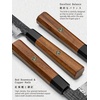 HOSHANHO 7 Pcs Knife Set with Magnetic Knife Block, Ultra Sharp Knife Set | Hand Forged 9 Layers 10CR15MOV High Carbon Steel Kitchen Knife Set, Japanese Chef Knife Set with Ergonomic Rosewood Handle(7 Pieces Knife Set)