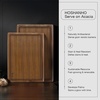 HOSHANHO Acacia Wood Serving Tray 16×10 Charcuterie Board & Non-Slip Pads | Premium Acacia Wood Platter for Cheese, Meat & Snacks, Non-Slip Pads Keep Tray Steady, Ideal for Parties, Dining & Daily Use(14″ x 10″ x 1″)